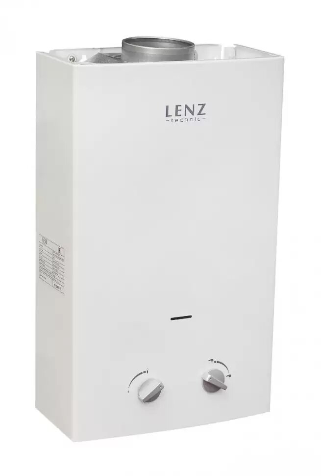 Газовый проточный водонагреватель Lenz Technic 10L White