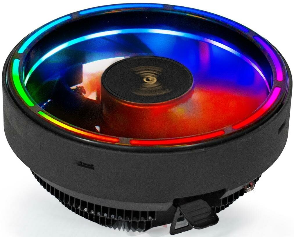 Exegate EX286155RUS Кулер ExeGate Dark Magic EE126A-RGB (Al black coating, LGA775/1150/1151/1155/1156/1200/AM2/AM2+/AM3/AM3+/AM4/FM1/FM2/754/939/940,