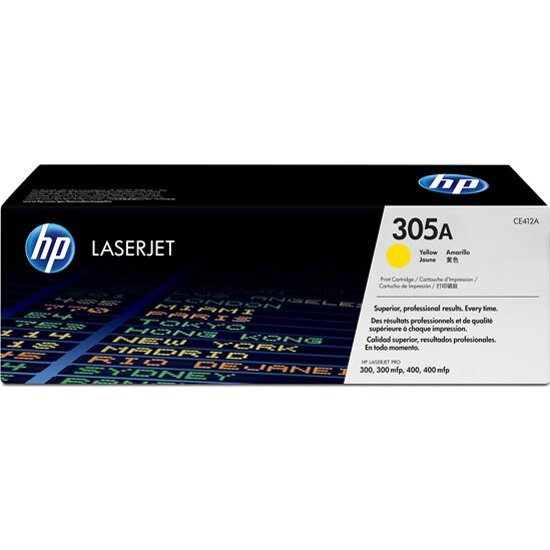 Картридж HP 305A (CE412A) для LaserJet M351/M451/M375/M475 (желтый)