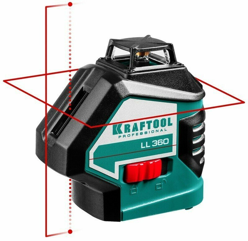 KRAFTOOL LL360 нивелир лазерный, 2х360 , 20м-70м, IP54, точн. +/-0,2 мм/м, в коробке