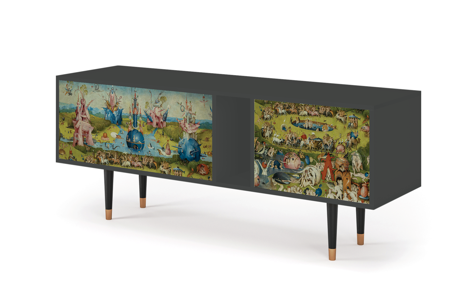 ТВ-Тумба - STORYZ - T1 The Garden by Hieronymus Bosch, 170 x 69 x 48 см, Антрацит - фотография № 3