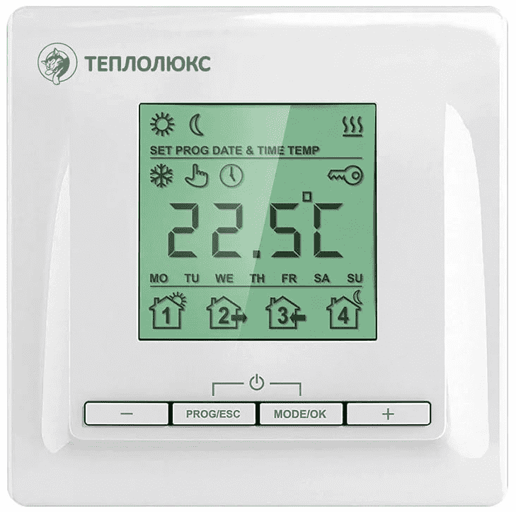 Теплолюкс Хронотермостат TP 520 теплолюкс цифровой термостат (программируемый) с дисплеем белый