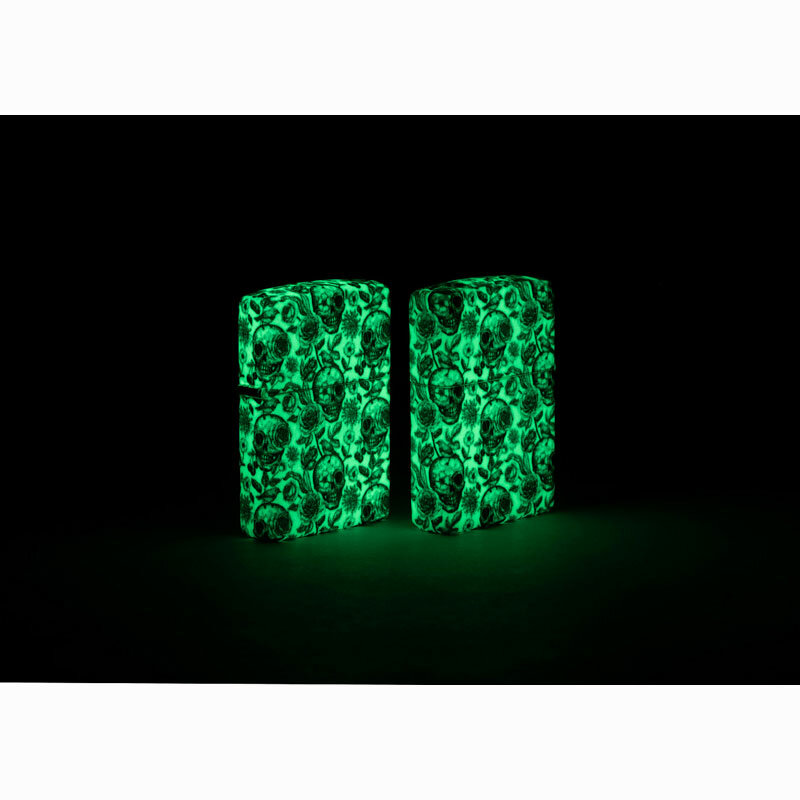 Зажигалка Zippo Classic Skeleton Glow in the Dark Green 540 Color 49458 - фотография № 9