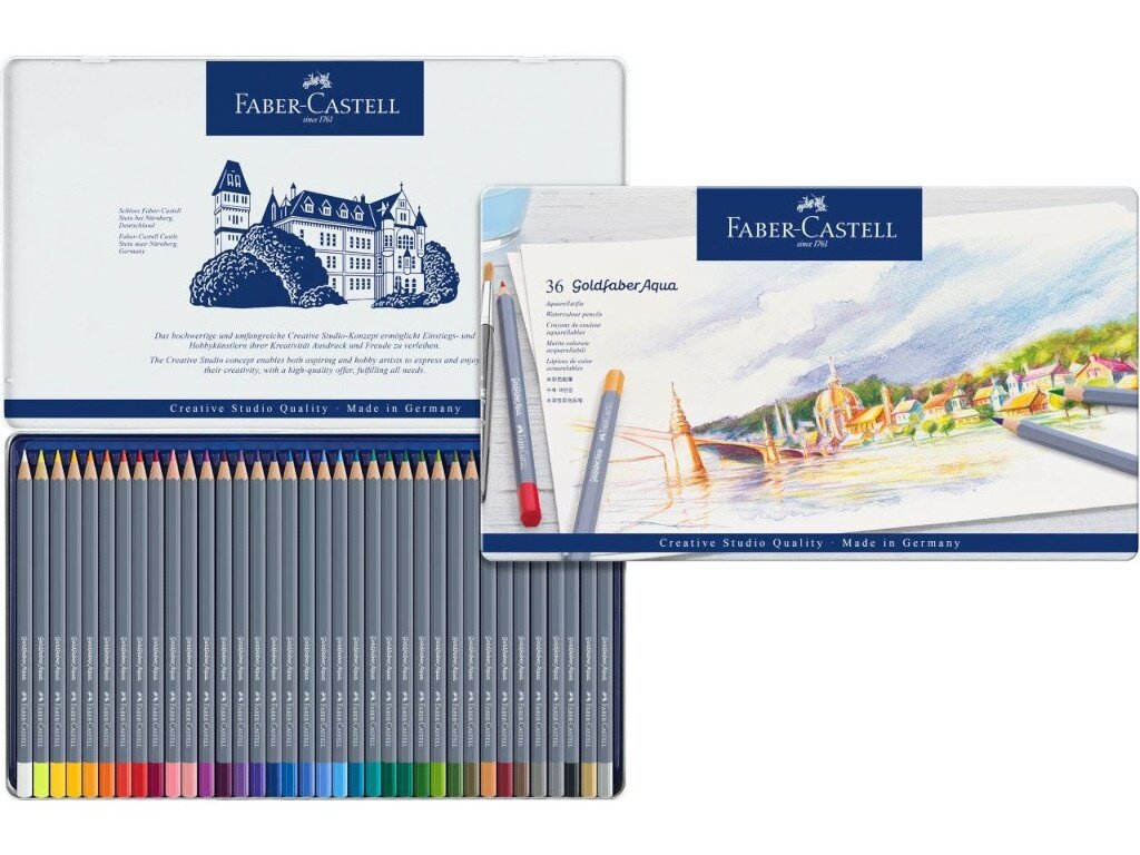 Карандаши акварельные Faber-Castell Goldfaber Aqua 36 цвета 114636