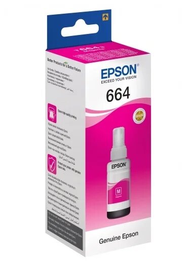 Контейнер Epson L100 C13T66434A с пурпурными чернилами L100/L200