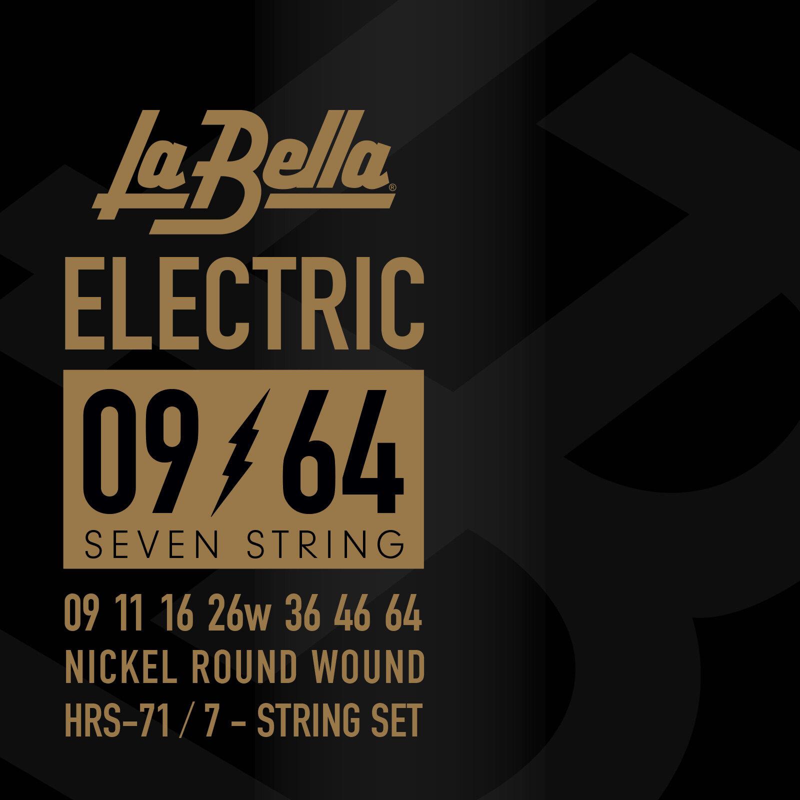 La Bella 7-string Hard Rockin Steel Hrs-71 - (9-11-16-26w-36-46-64)