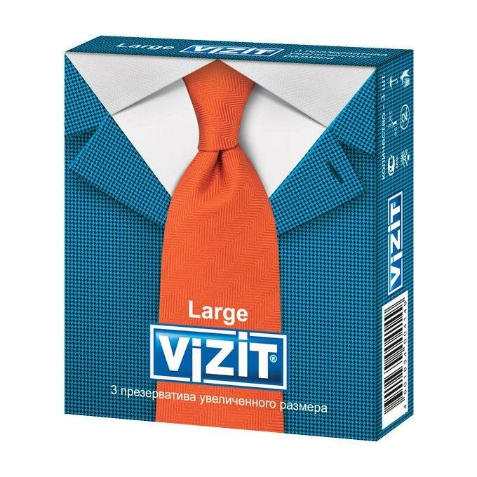 Презервативы VIZIT Large увеличенного р.а 3 шт