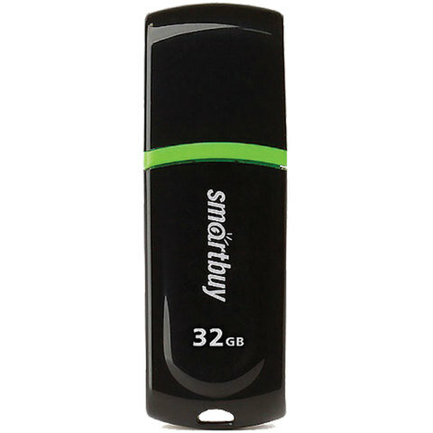 Флеш-диск 32 GB, комплект 3 шт., SMARTBUY Paean, USB 2.0, черный, SB32GBPN-K