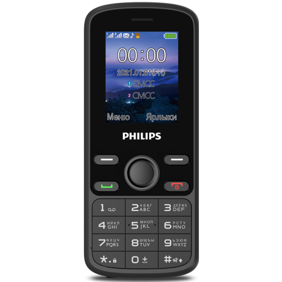 Мобильный телефон PHILIPS Xenium E111 Черный