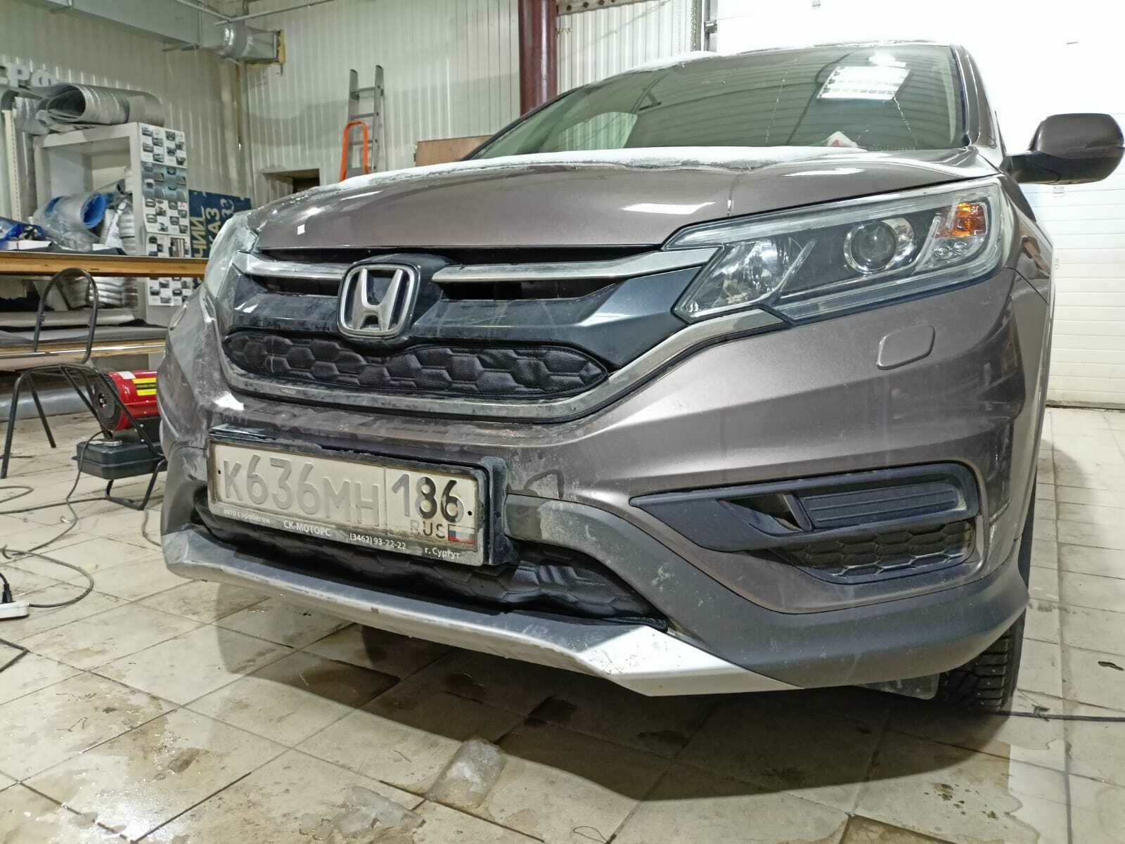 Утеплитель радиатора зимняя защита для Honda CR-V 2014 – 2018 IV Рестайлинг