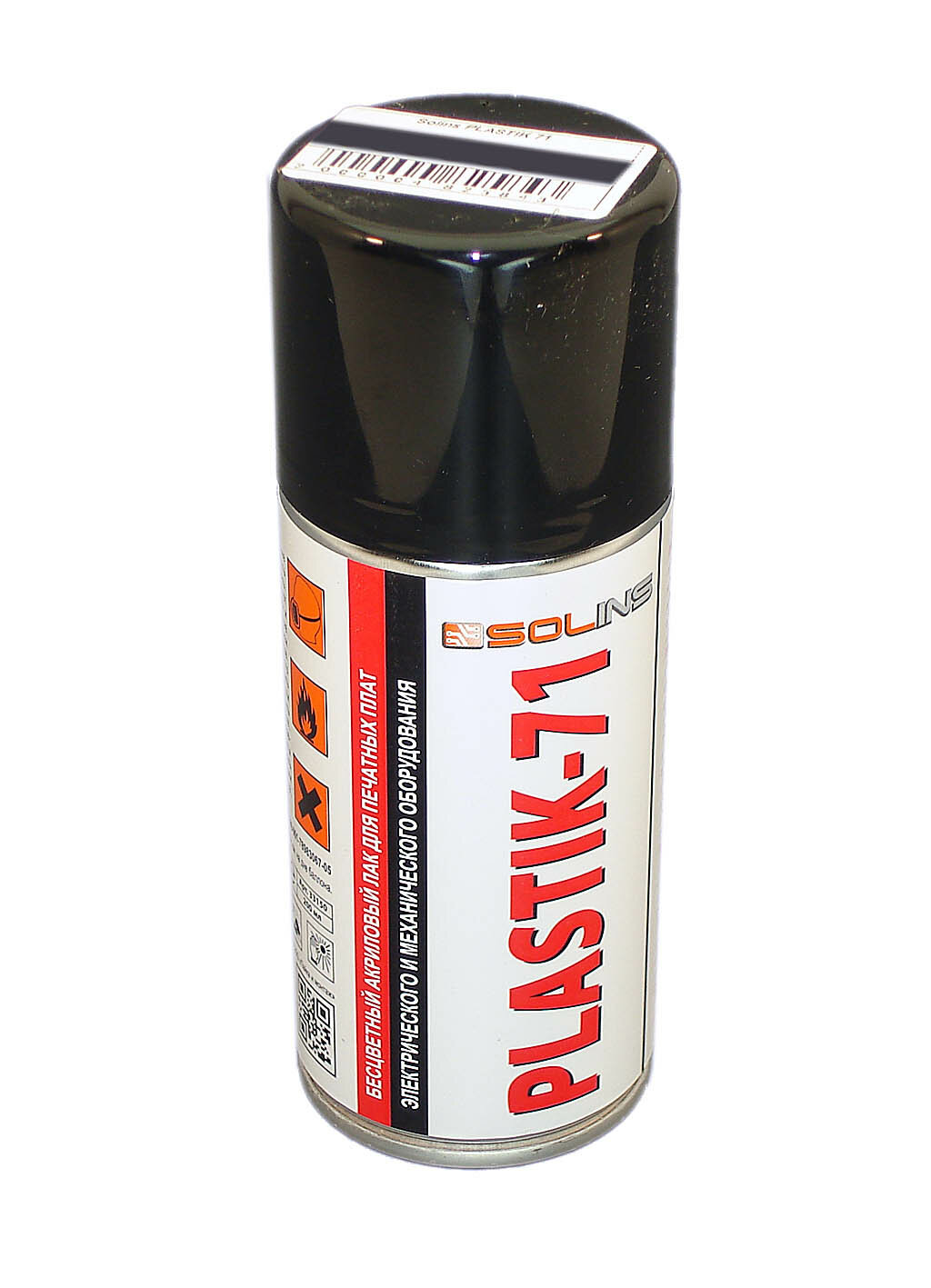 фото Лак-спрей Solins PLASTIK 71 (акриловый лак для печатных плат) 150 мл