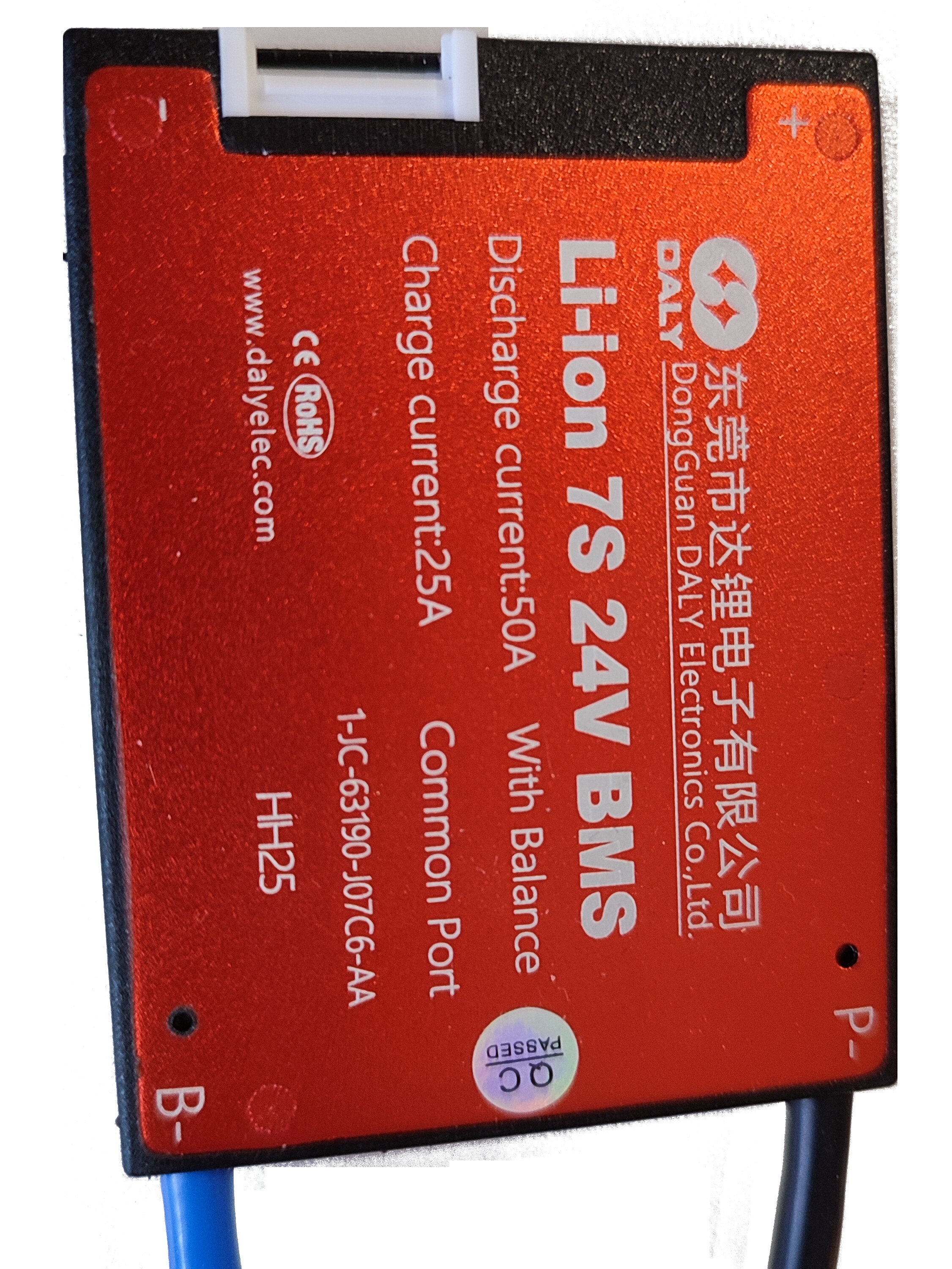 Плата управления батареей BMS Li-Ion 7S 24В 50А - фотография № 1