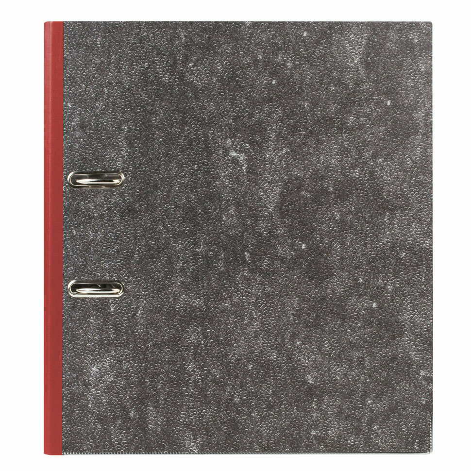 Папка-регистратор BRAUBERG, фактура стандарт, с мраморным покрытием, 75 мм, красный корешок, 220988, 220988 - фотография № 2