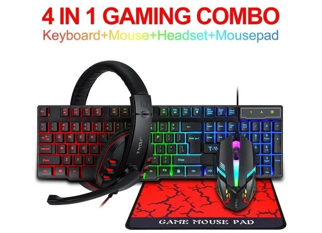 Набор для геймера Linmony gf500 led 4 in 1 gaming combo