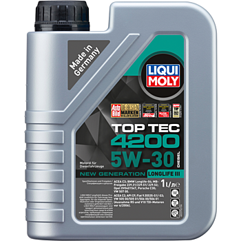 2375 LIQUI MOLY Top Tec 4200 5W-30 Diesel New Generation - 1 л. - масло моторное