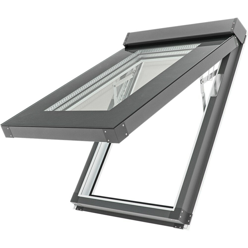 фото Окно мансардное ПВХ 640х850 мм одностворчатое из профиля Rehau с комплектующими