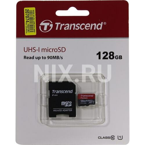 SD карта Transcend Premium 400X TS128GUSDU1