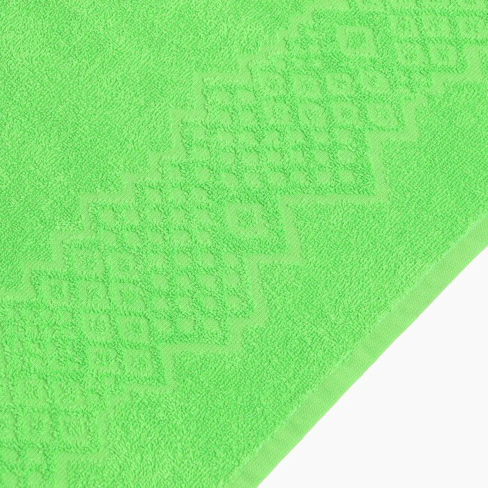 Полотенце махровое Flashlights 50Х90см, цвет зелёный, 305г/м2, 100% хлопок - фотография № 3