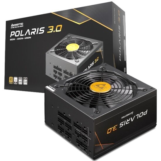 Chieftec Polaris 3.0 PPS-850FC-A3 (ATX 3.0 850W 80 PLUS GOLD Active PFC 140mm fan Full Cable Management Gen5 PCIe) Retail