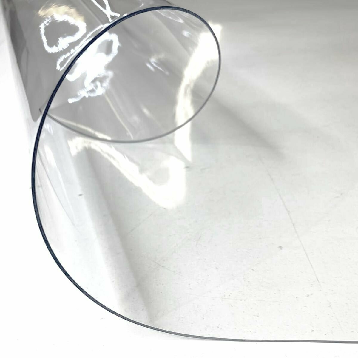 ПВХ пленка, гибкое стекло для мягких окон прозрачное 700 мкм, ширина 1,4м в отрез - фотография № 4