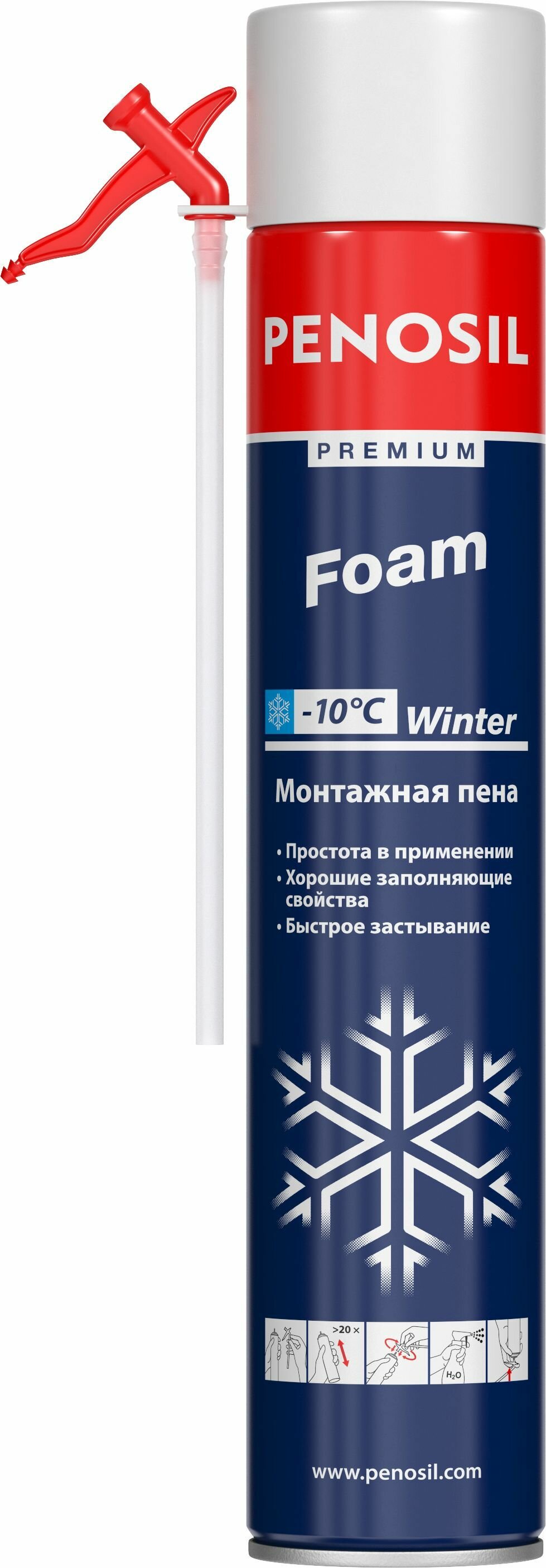 Пена монтажная Premium Foam WINTER 750мл Пеносил