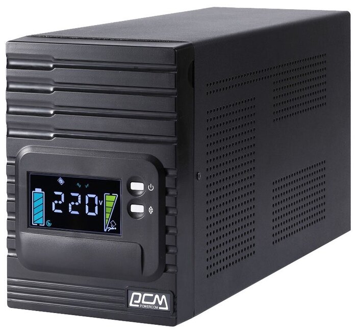 Powercom Источник бесперебойного питания 1500ВА Powercom Smart King Pro+ SPT-1500 LCD, C13, черный (COM, USB)
