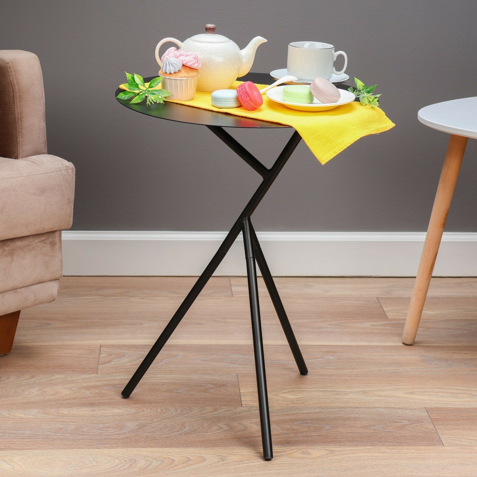 фото Кофейный столик "Фогот" YS-8526B, черный 42х46 см 1шт.