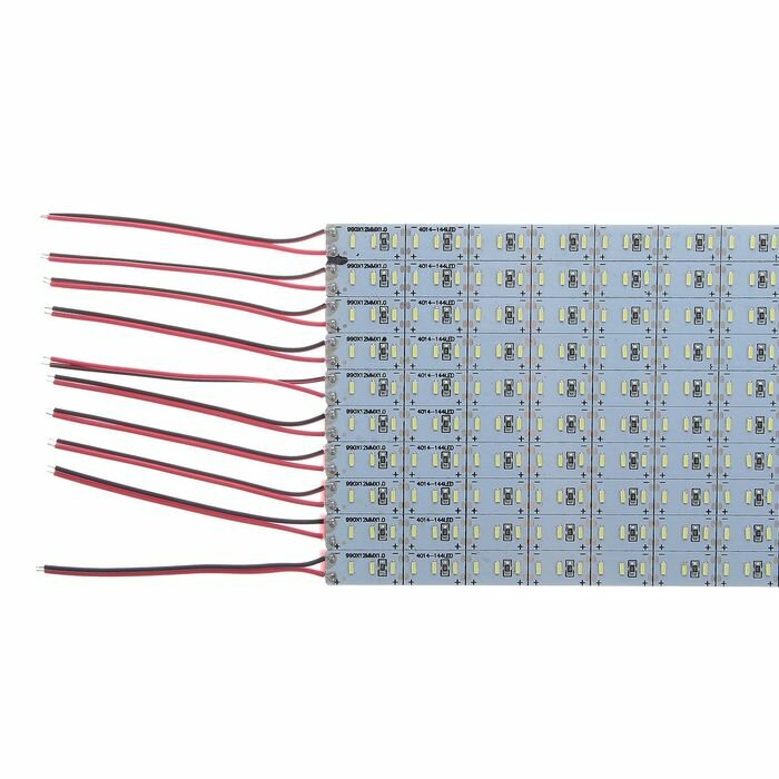 Светодиодные платы Без бренда Светильник линейка 1 метр 23 Вт, 3300 Лм, SMD4014, 144 Led, 6500 K, 12 В, клеевая основа - фотография № 2