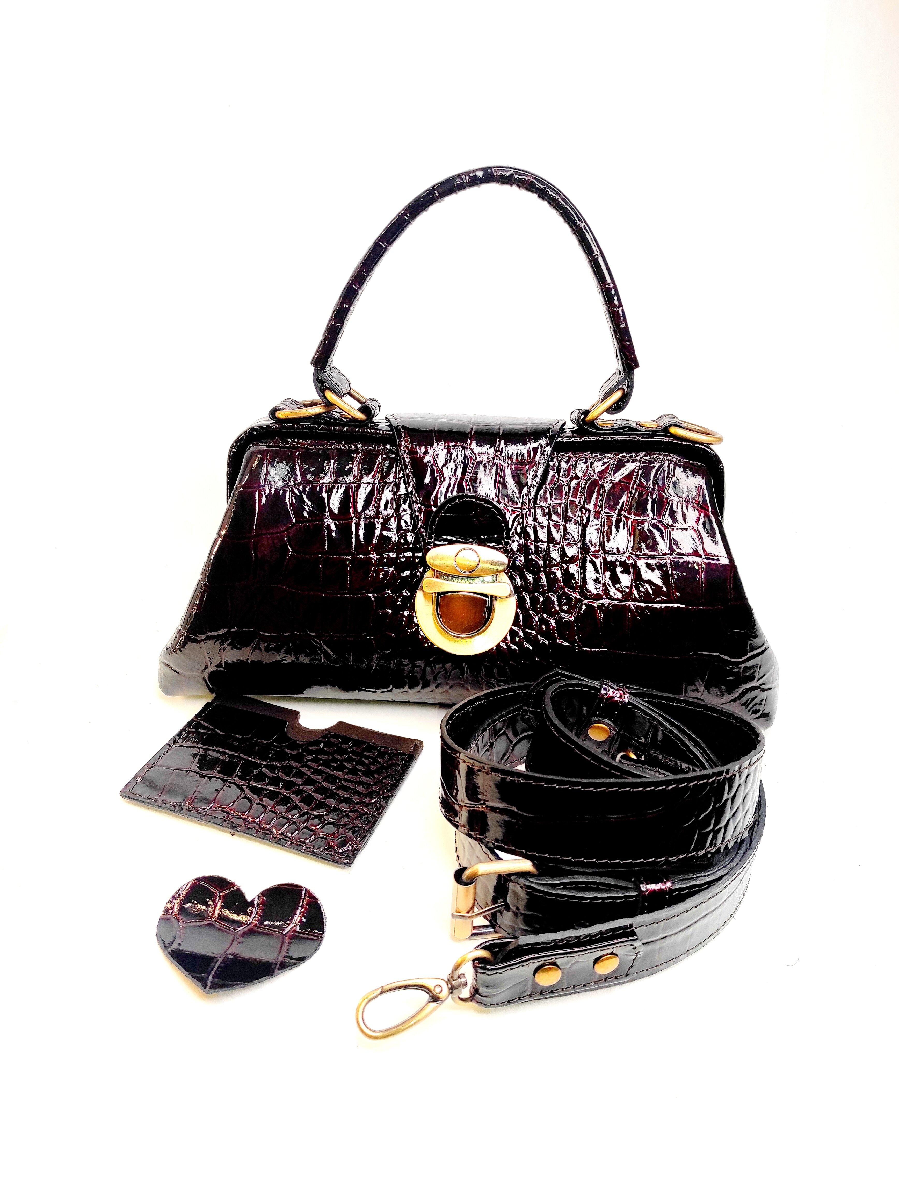 L.Terenty / Саквояж Baguette 23, натуральная кожа, винтаж, женская сумка, сумка на ремне, ручная работа - фотография № 1