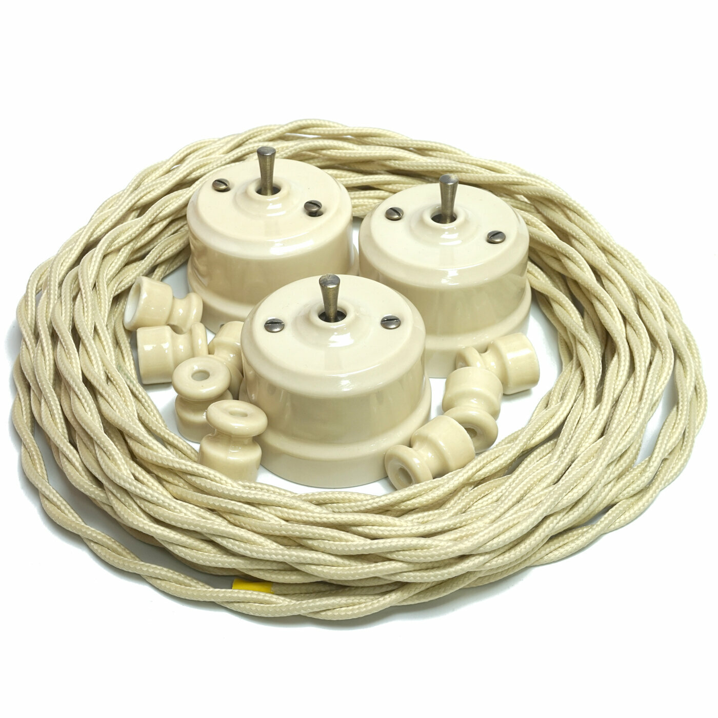Электрический кабель Царский Стиль 2х1,5 мм2, 10 м, слоновая кость - фотография № 8