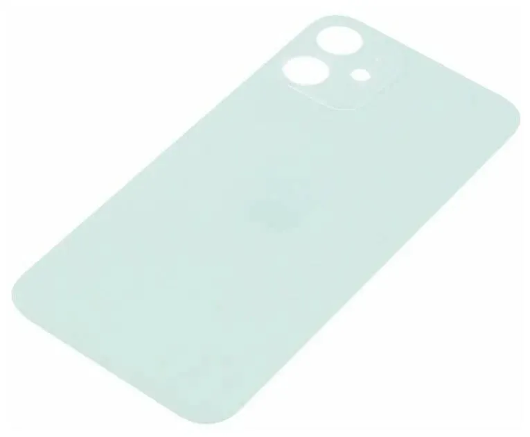 Задняя крышка для iPhone 12 mini Зеленый (стекло широкий вырез под камеру логотип)