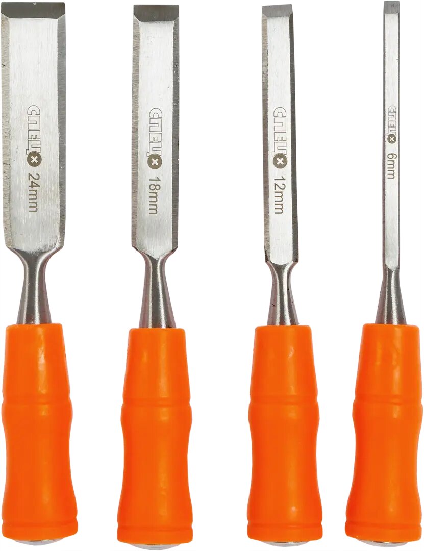 фото Набор стамесок Спец 6-24 мм, 4 шт., металлический боек