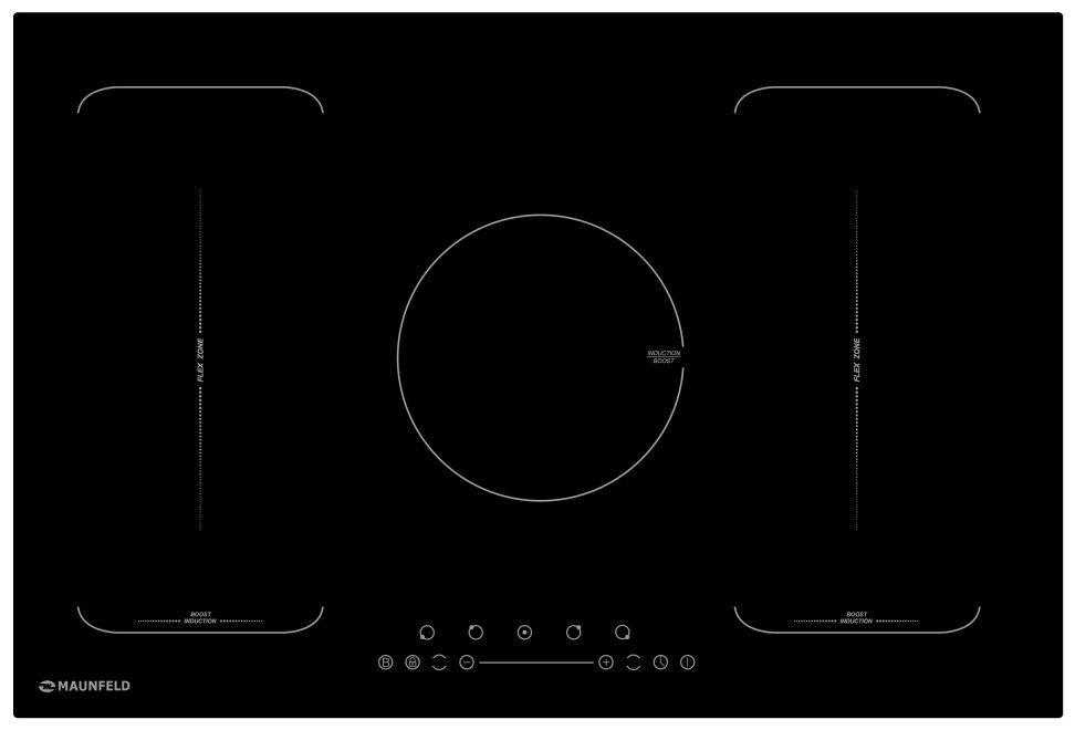 Встраиваемая электрическая варочная панель MAUNFELD EVI.775-FL2-BK