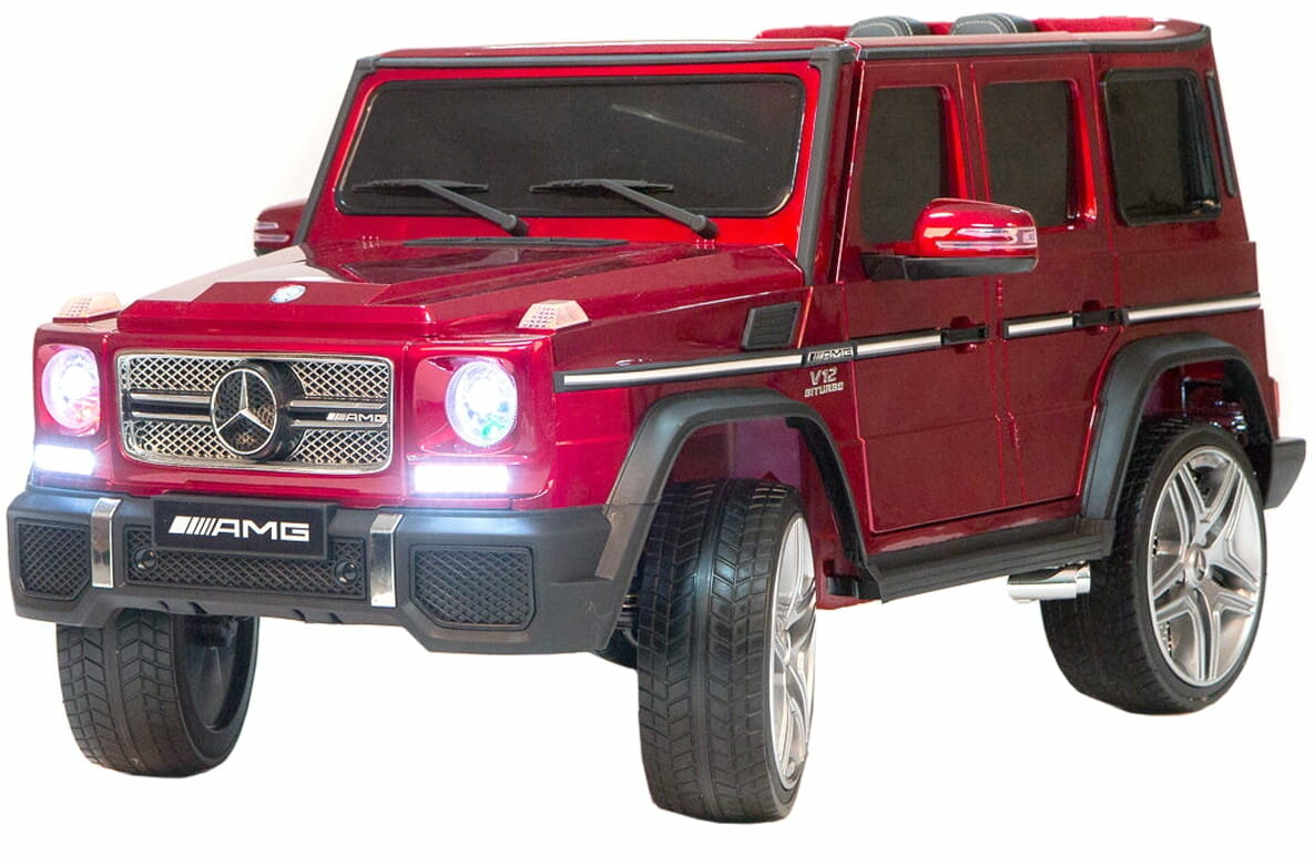 RIVERTOYS электромобиль Mercedes-Benz G65-AMG 4WD (полноприводный) - вишневый глянец