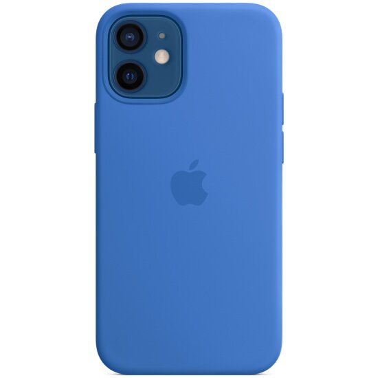 Силиконовый чехол APPLE MagSafe для IPhone 12 mini цвета капри (синий)