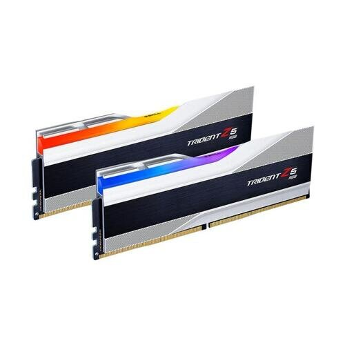 Модуль памяти DDR5 G.SKILL TRIDENT Z5 RGB 32GB (2x16GB) 8000MHz CL38 (38-48-48-128) 1.45V / F5-8000J3848H16GX2-TZ5RS / Silver