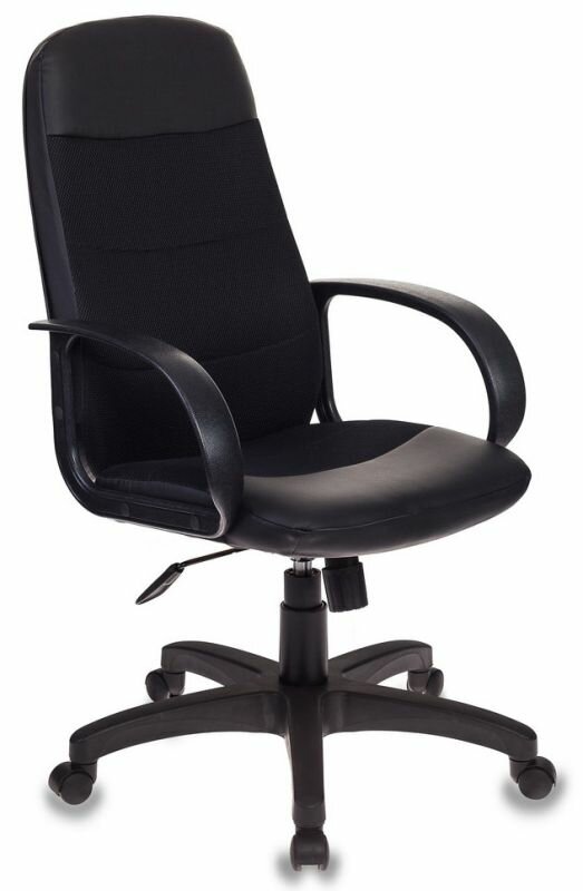 Кресло руководителя Бюрократ CH-808AXSN черный искусст. кожа/ткань крестовина пластик