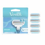 Gillette Venus Smooth - сменные кассеты для бритвы, 4 штуки - изображение