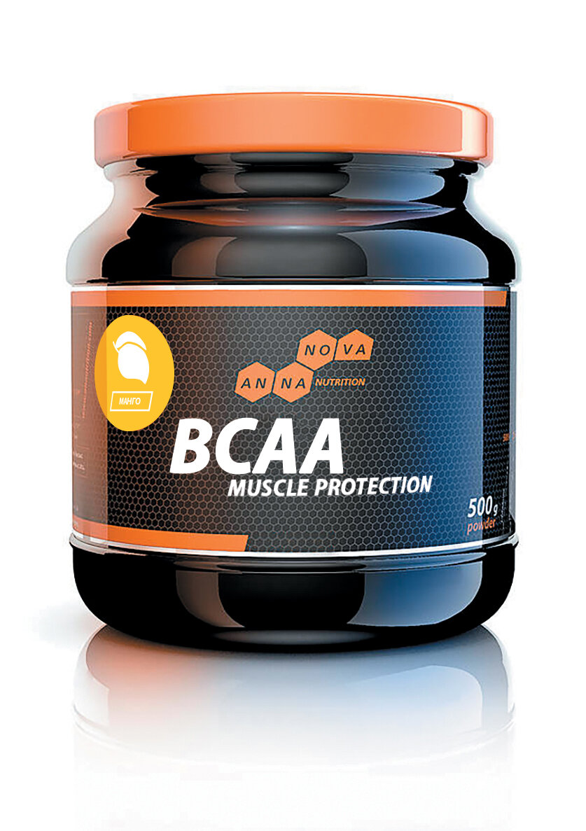 BCAA (БЦАА) Anna Nova Nutrition, BCAA Muscle Protection, вкусовые, 550 г, Манго