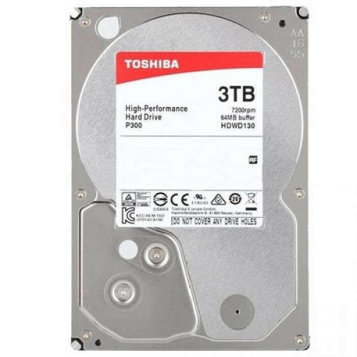   Toshiba Desktop P300 3.5" HDD SATA-III 3Tb, 7200rpm, 64MB buffer, 1 year