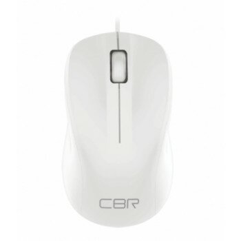 Cbr Мышь CM 131 White, Мышь проводная, оптическая, USB, 1200 dpi, 3 кнопки и колесо прокрутки, ABS-пластик, длина кабеля 2 м, цвет белый