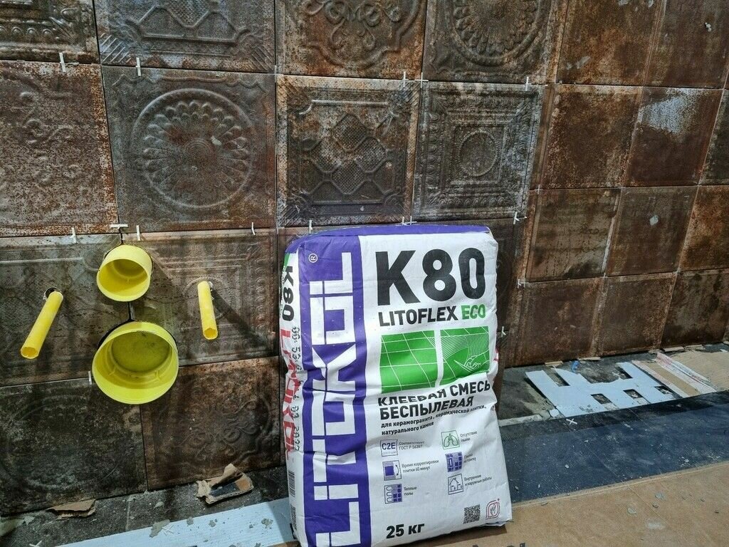 Клей для плитки цементный LITOKOL LITOFLEX K80 ECO серый 25 кг - фото №3