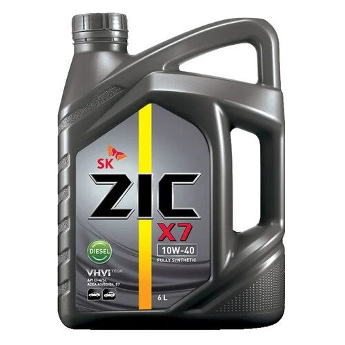 Моторное масло ZIC X7 Diesel, 10W-40, 6л, синтетическое [172607]