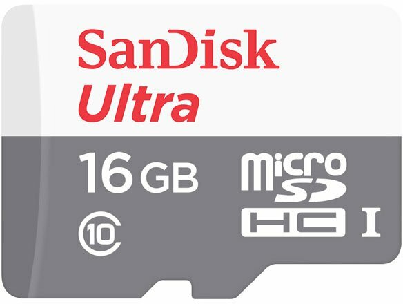 Карта памяти 16Gb MicroSD SanDisk Ultra Class 10 (SDSQUNS-016G-GN3MN)