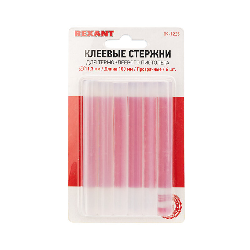 Rexant Стержни клеевые REXANT Ø 11 мм, 100 мм, прозрачные (6 шт./уп.) (блистер)