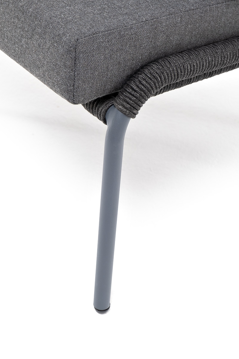 Милан кресло плетеное из роупа, каркас алюминий, темно-серый - цена за 1 п.м, ширина 140 см - фотография № 7