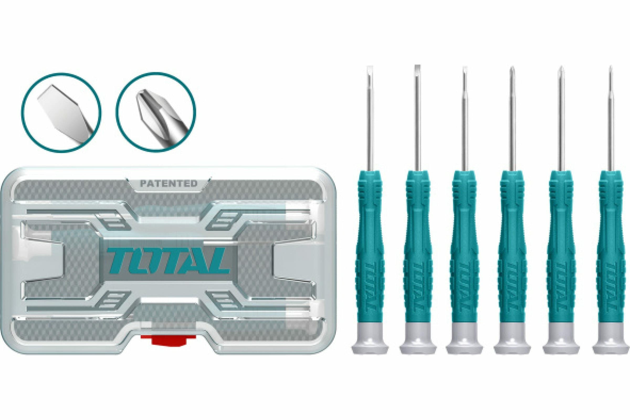 Набор отверток TOTAL для точных работ 6 шт THT250PS0601
