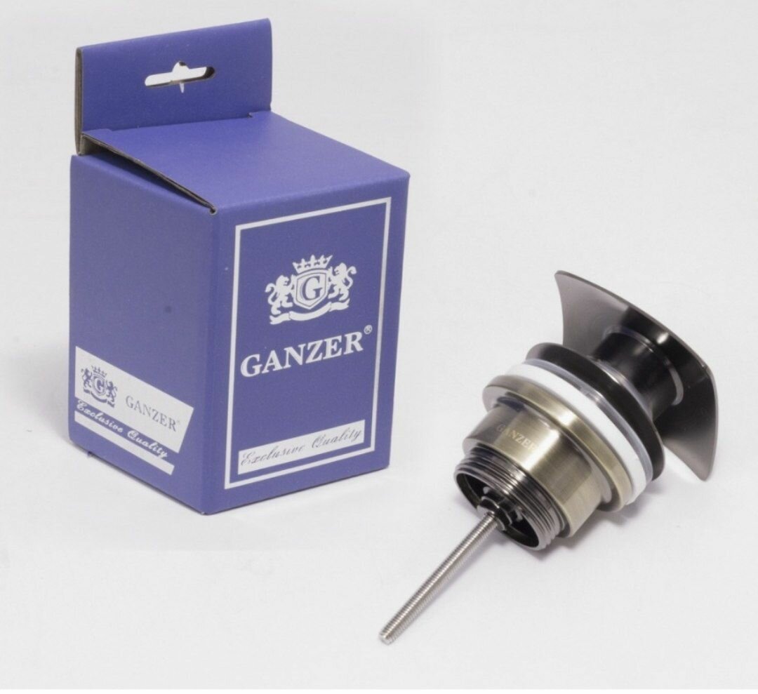 фото Донный клапан с переливом (квадратный) GANZER