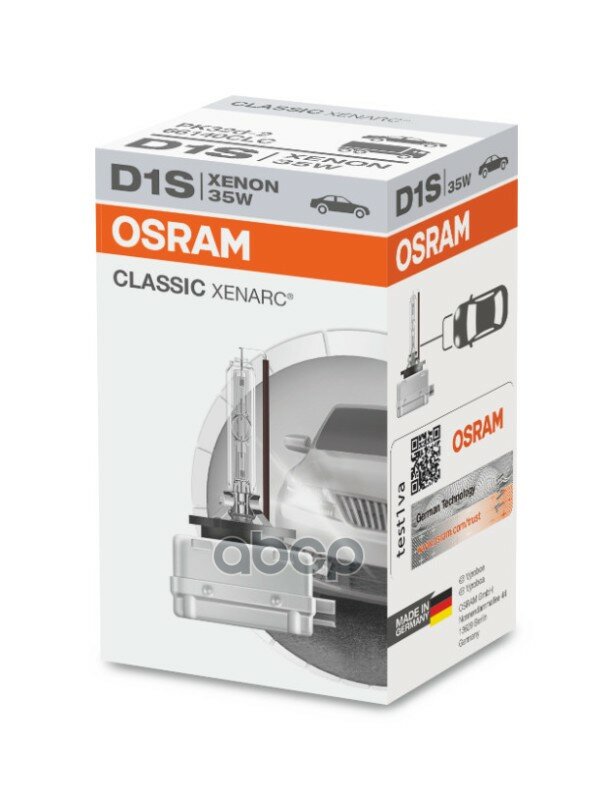 Лампа D1s 35w Pk32d-2 Xenarc Classic (Складная Картонная Коробка) Osram арт. 66140CLC