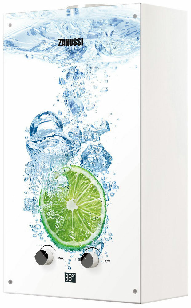 Газовый водонагреватель Zanussi GWH 10 Fonte Glass Lime